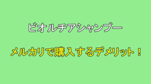 ビオルチアシャンプーをメルカリで購入するデメリット！安全に買える取扱店はどこ？